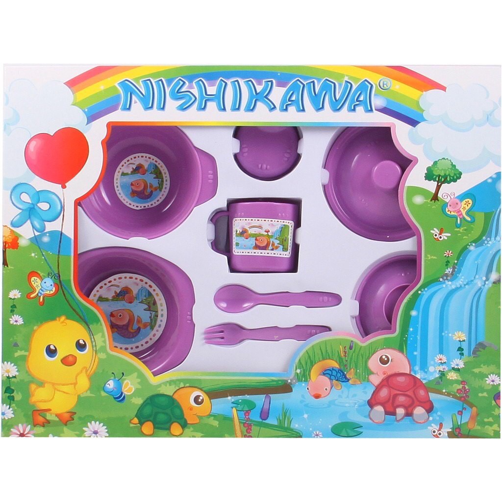 Promo !! SALE  NISHIKAWA-TEMPAT MAKAN BAYI UKURAN BESAR-FEEDING SET NSK L