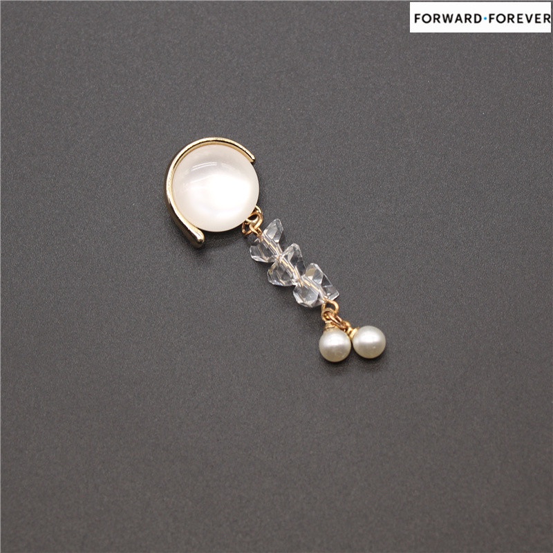 Fashion crystal pendant pearl brooch M70004