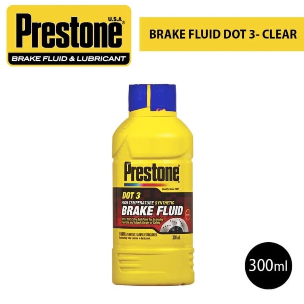 BRAKE FLUID - MINYAK REM PRESTONE DOT 3 (300ML) - MERAH / PUTIH