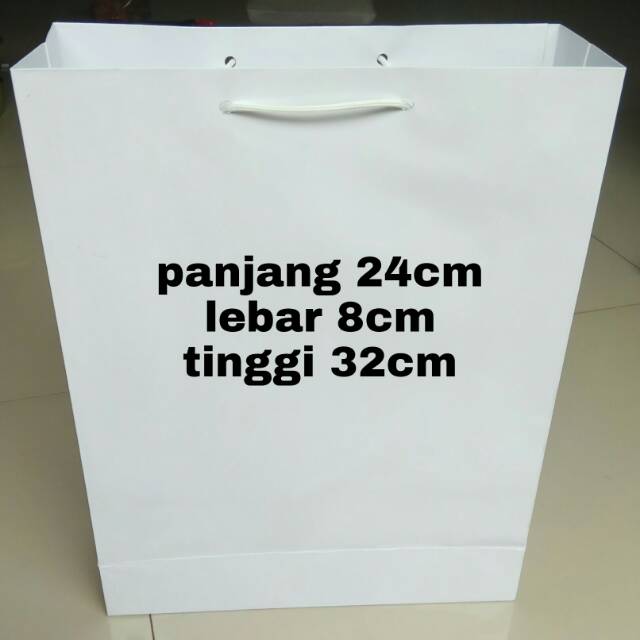 

Paper bag glossy polos 24x8x32
