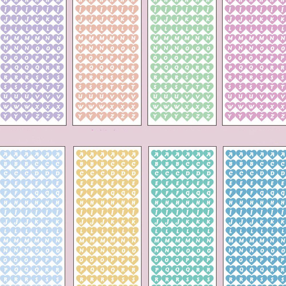 Agustina Alfabet Alat Tulis Stiker Telepon Gadis Scrapbooking Jurnal Handbook DIY Album Hias Bling Huruf Hati