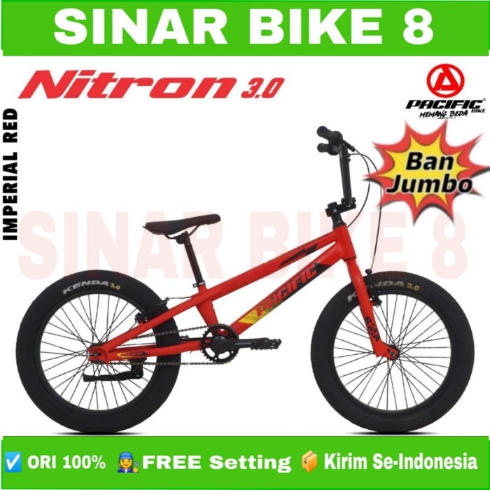 Sepeda Anak Laki BMX PACIFIC NITRON 3.0 Ban Jumbo Ukuran 20 Inch