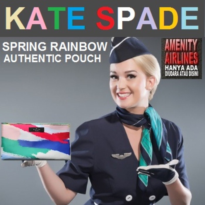 PROMO  PAKET TAS IPAD MINI KATE SPADE SPRING RAINBOW - QANTAS BUSINESS CLASS  Terlaris