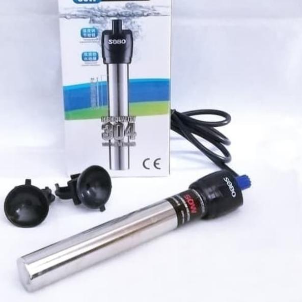 ➭ aquarium heater sobo 50watt stainless anti pecah ➳