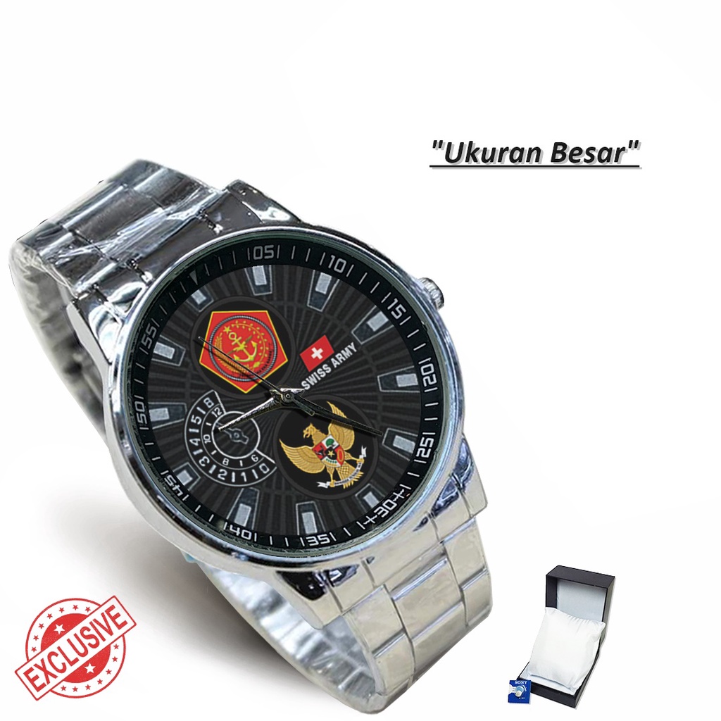 Jam Tangan Rantai Couple Logo MABES TNI GARUDA (Amazing)