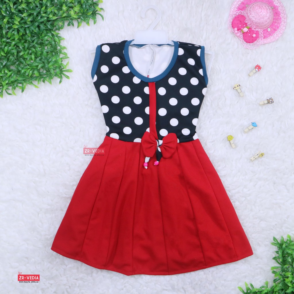 Dress Nabila Uk 5-6 Tahun / Dres Anak Perempuan Cewek Baju Motif Murah Casual Pesta Yukensi Adem