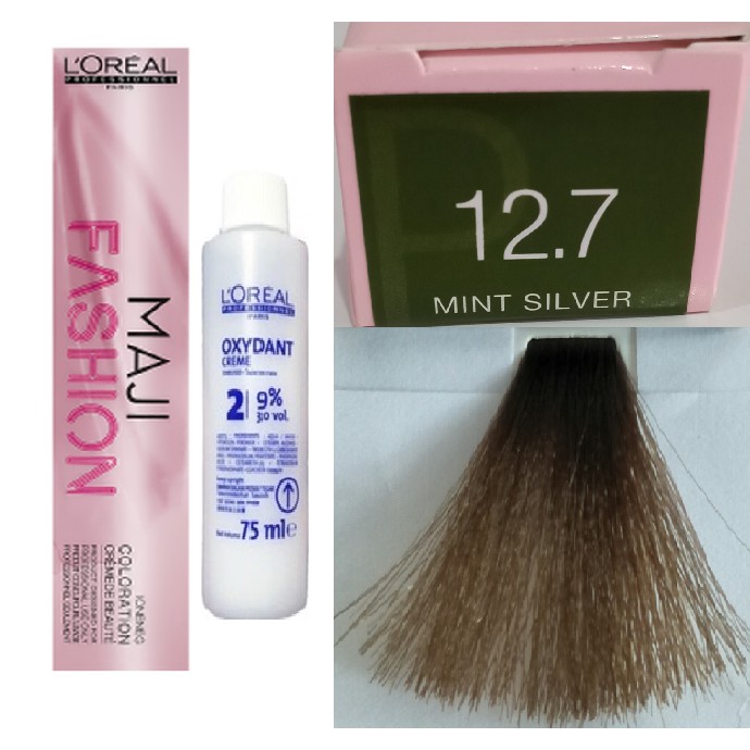 Loreal Majifashion Majilift Hair Color 12.7 Mint Silver 50ml