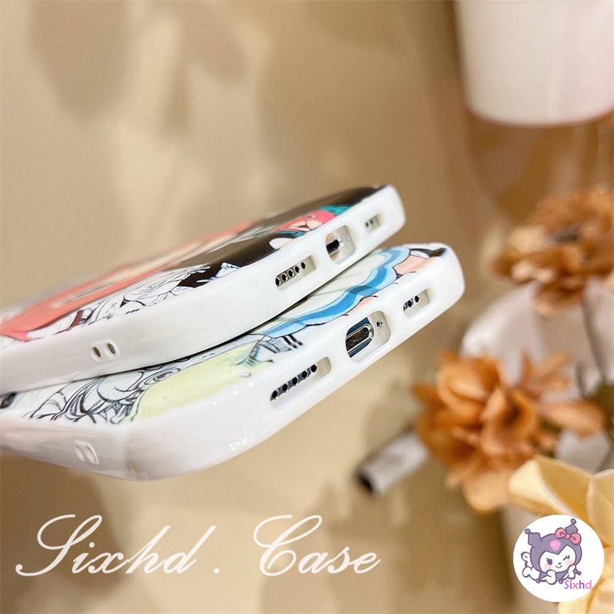 Redmi 12C 10C 10A 10 9C 9A 9T 9 Redmi Note 12 11 11s 10 9 8Pro Xiaomi 12X Mi 11Lite 11T 10T Poco F3 X3 X4Pro Cute Cartoon Girl Air Cushion Phone Soft TPU Shockproof Protective Cover