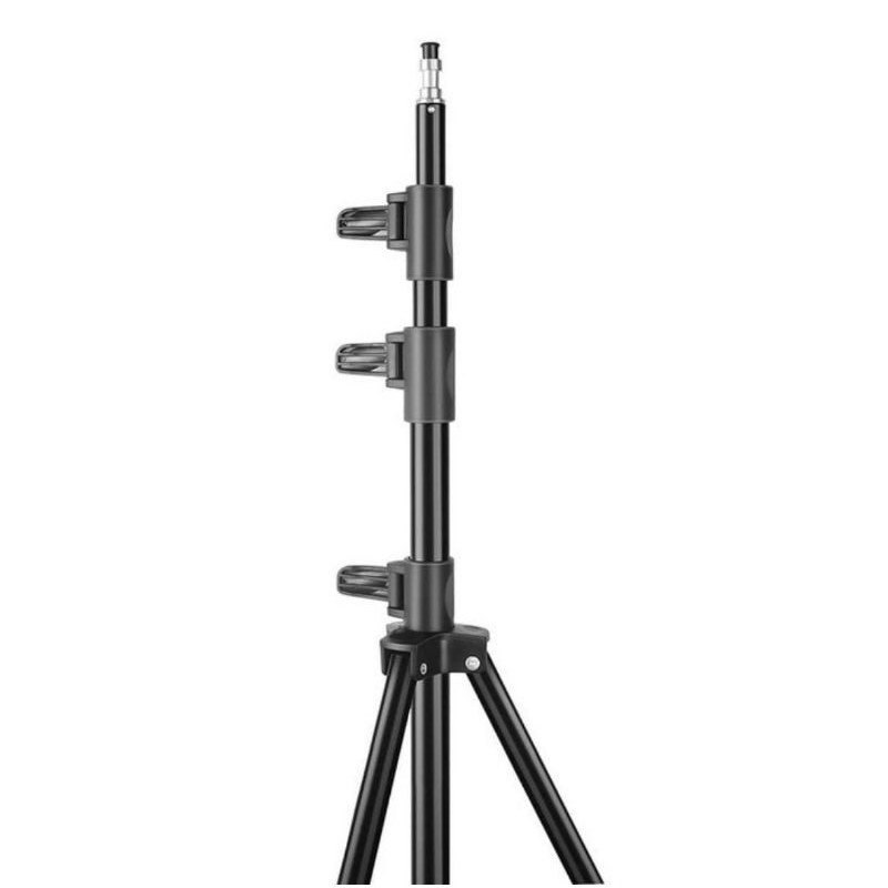 Tripod 3118 Tinggi 1,1 Meter Besi Full Black Kuat -Free Holder Phone Murah Berkualitas