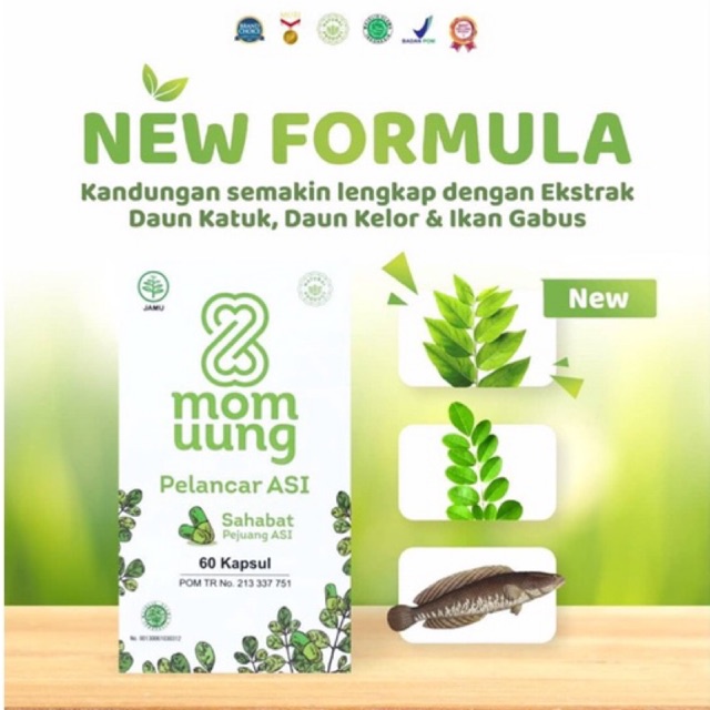 MOM UUNG ASI BOOSTER 60 kapsul HERBAL/ pelancar asi momuung MOMUUNG