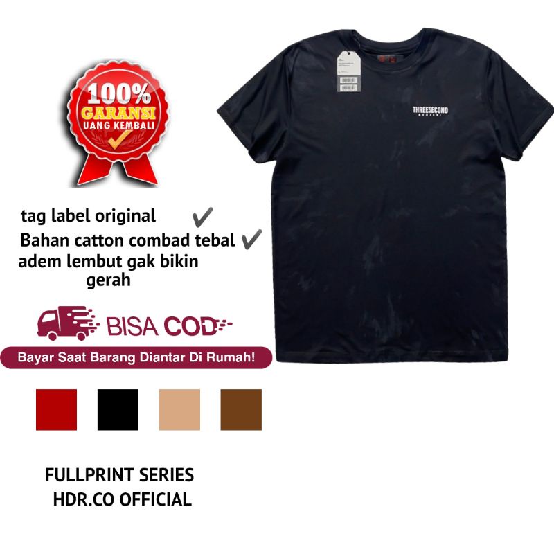 HDR.CO Kaos Pria Distro Baju Cowo Lengan Pendek katun Combad Dewasa Laki Laki Keren Simple