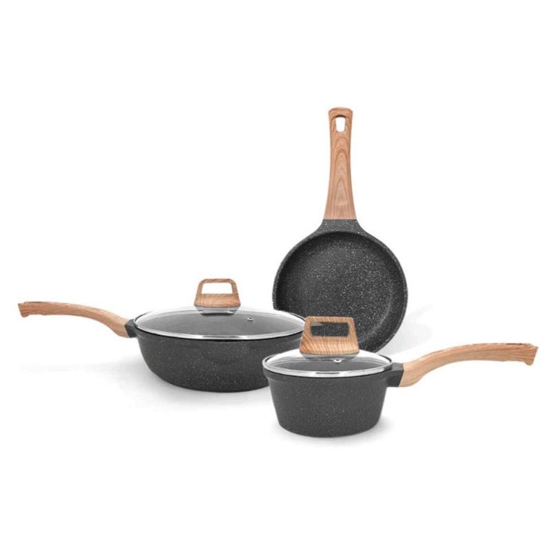 PI 0907 GRANITE GREBLON panci penggorengan set cypruz