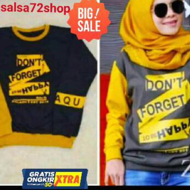 KAOS ZOLAQU KW DON'T FORGET / KAOS ATASAN WANITA