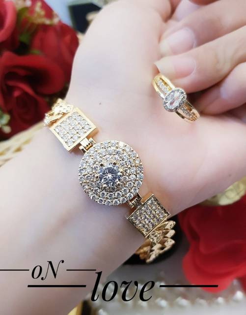 Xuping set perhiasan lapis emas 24k 2114d