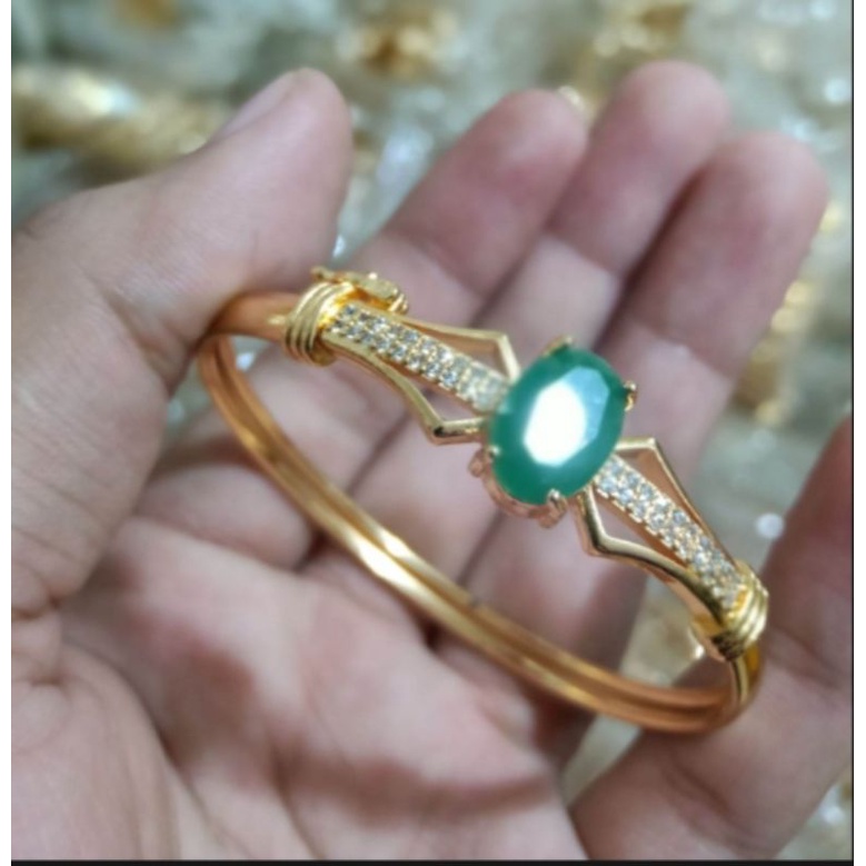 Gelang Bangkok permata random/anti karat/anti luntur/promoo/24k