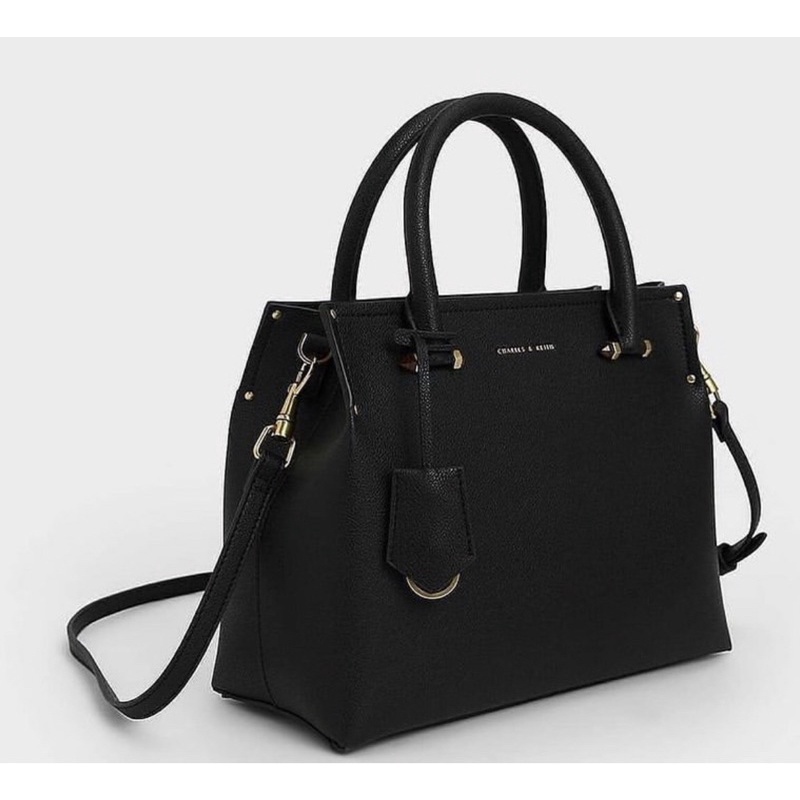 CK DOUBLE HANDLE STRUCTURED BAG
