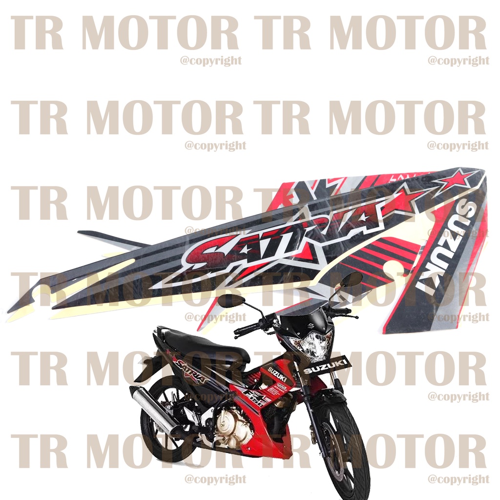 Stiker Motor Satria F 150 Facelift 2014 Sticker Striping Lis Full Set Motor