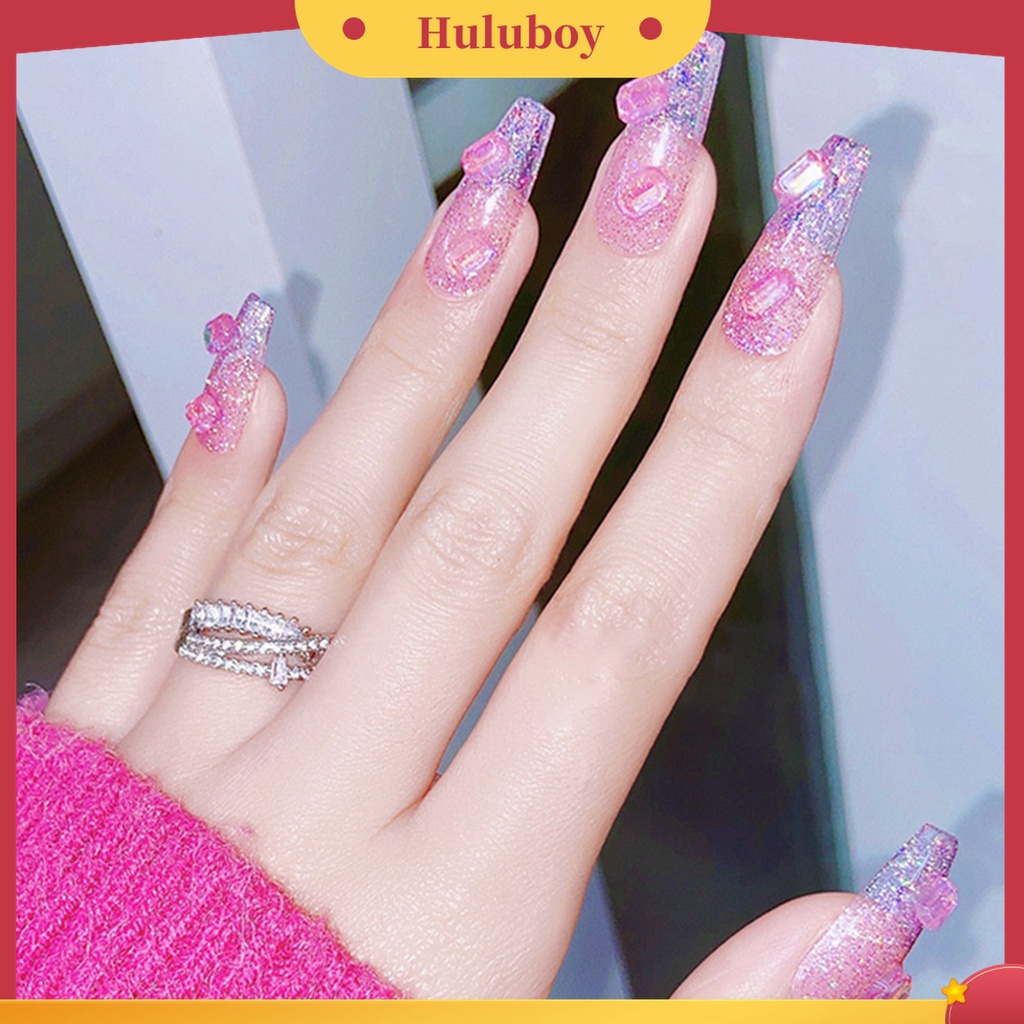 Huluboy Huluboy♡ Perhiasan Dekorasi Kuku Bahan Resin Warna Terang Tahan Air Untuk Manicure