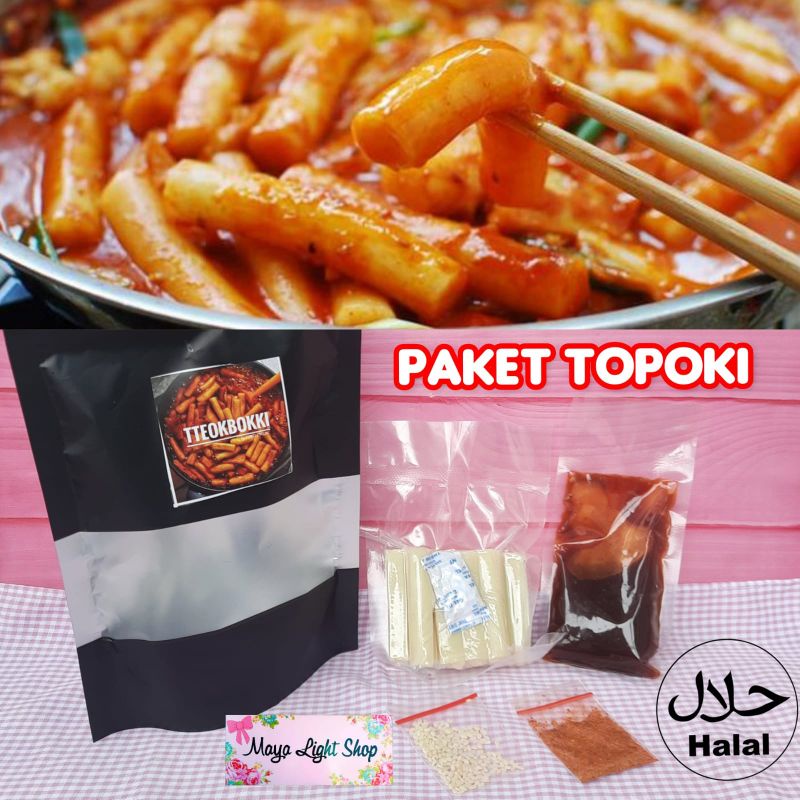 Jual Paket Topoki Isi Kue Beras Gochujang Gochugaru Wijen Saus Bubuk Cabe Tteokbokki Toppoki