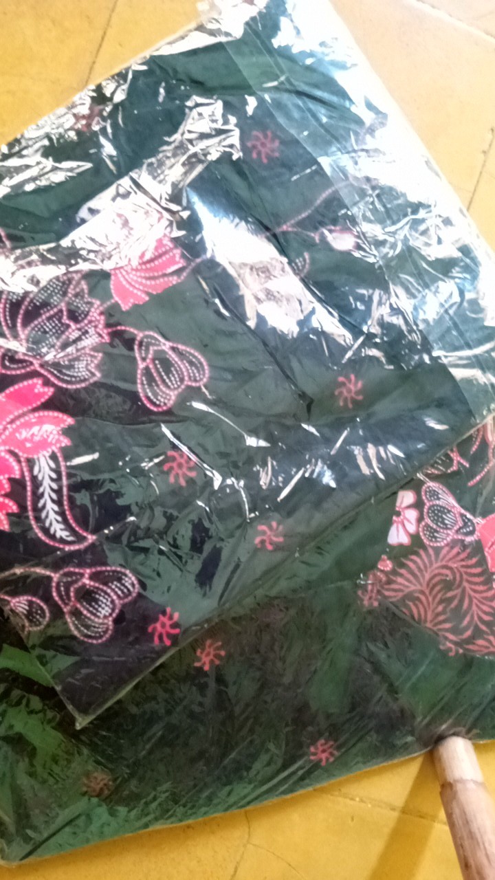 Batik Couple Keluarga Sania Ruffle Ori Ndoro Jowi Dnt Motif Sakura Merahh