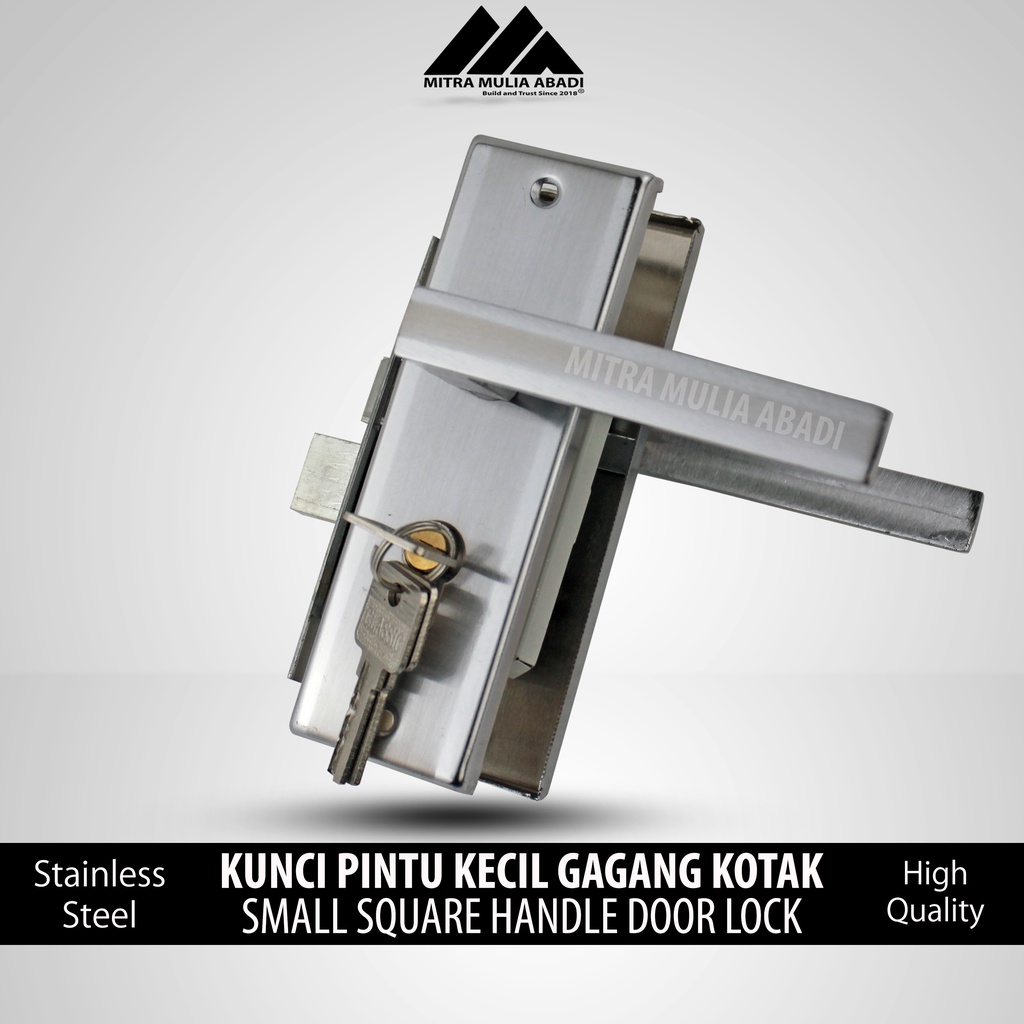 Kunci Pintu Silinder Kecil Premium / Gagang Pintu Rumah / Full Set