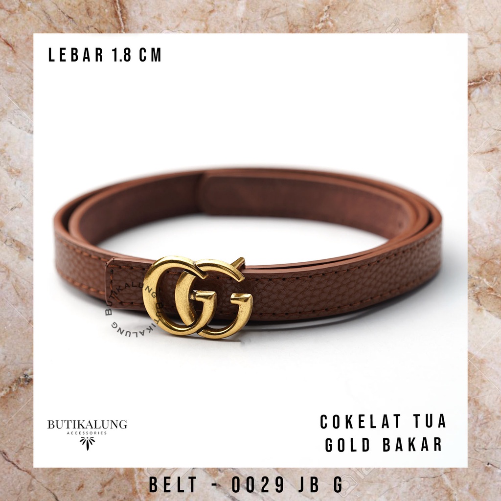 Ikat Pinggang Kulit Gesper Kulit Belt Kulit Sabuk Aksesoris Fashion Tali Pinggang Wanita BUTIKALUNG 0029JB