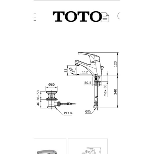 kran air wastafel TOTO TX101LB ORIGINAL