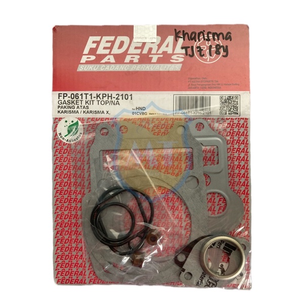 Paking Gasket Top Set Kharisma / Supra X 125 Federal Astra Otoparts