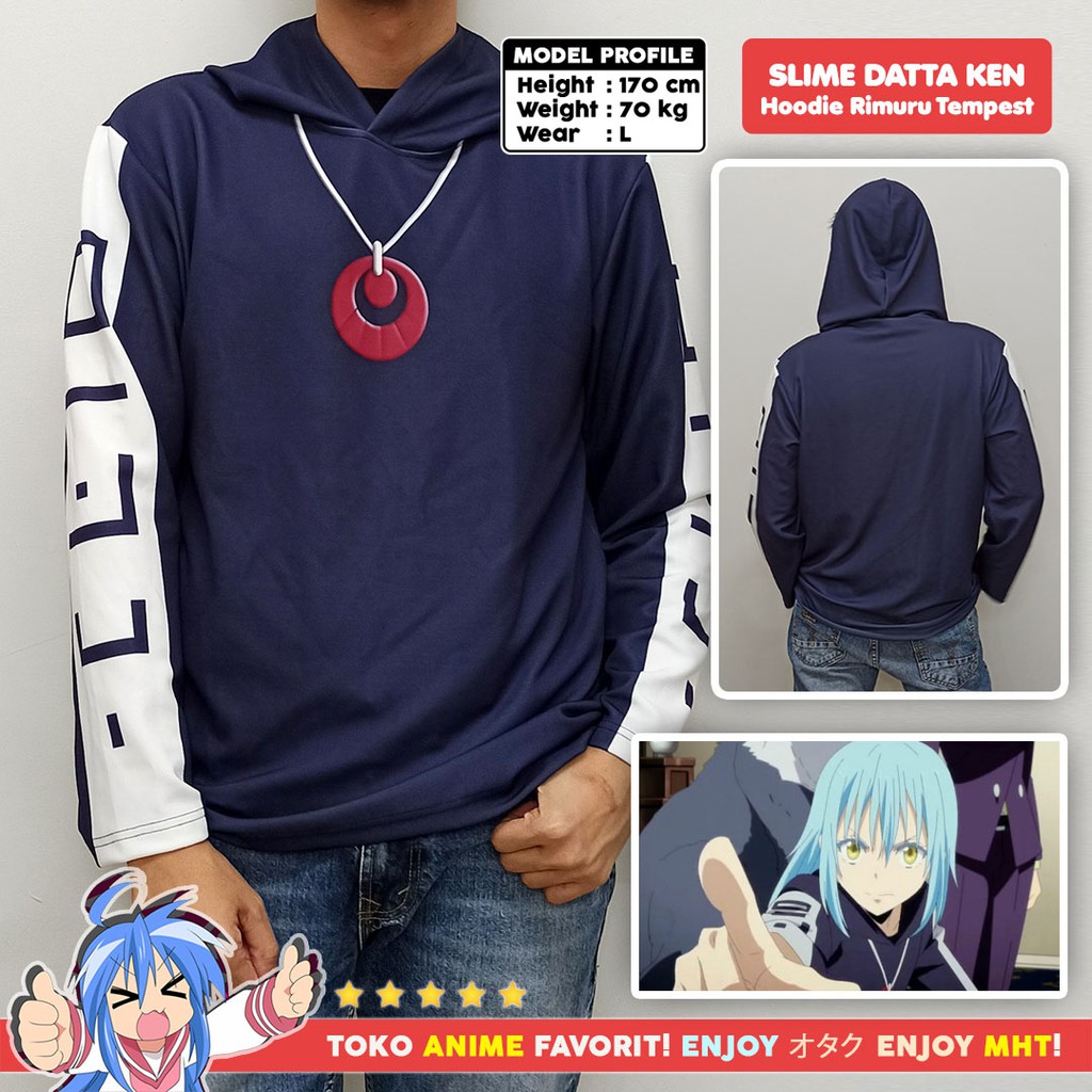 Jaket Hoodie Anime Tensei Shittara SLIME Rimuru Tempest FULL PRINT