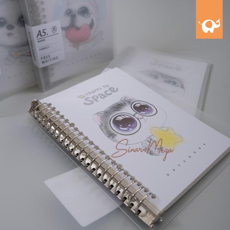 

[KODE PRODUK QBPJK7656] Travel To Space File Binder A5 / Loose Leaf Leaf Binder Lucu Unik