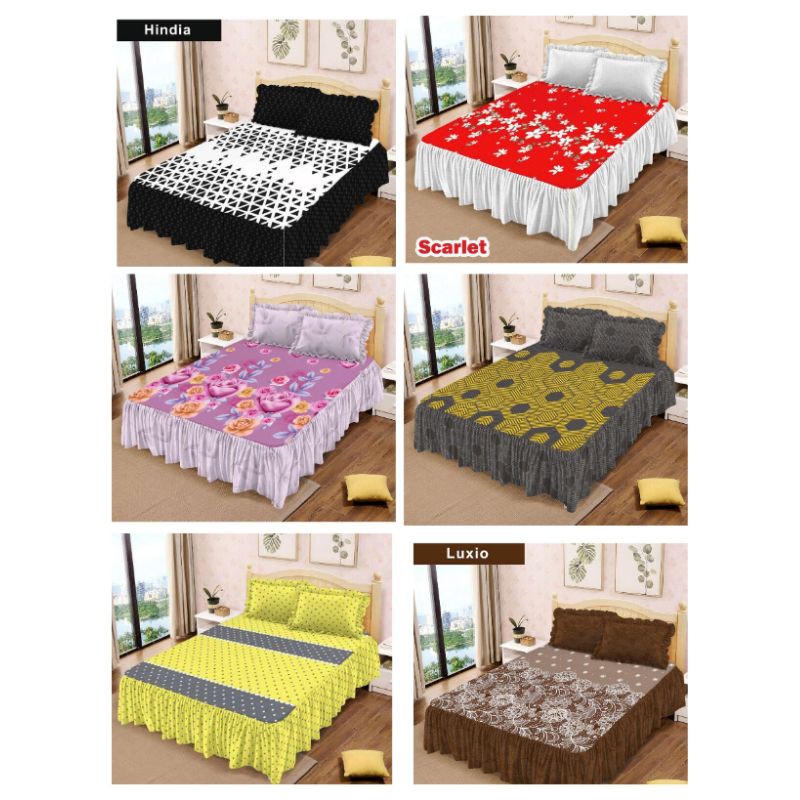 sprei rumbai lady rose180x200 B4 polka grey, michelle, hindia, scarlet, sally, luxio.