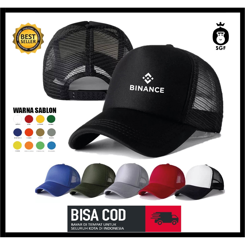 TOPI JARING TRUCKER / TOPI CRYPTO /CUSTOM Distro Keren Murah / TOPI JARING HITAM / Topi Pria Distro 