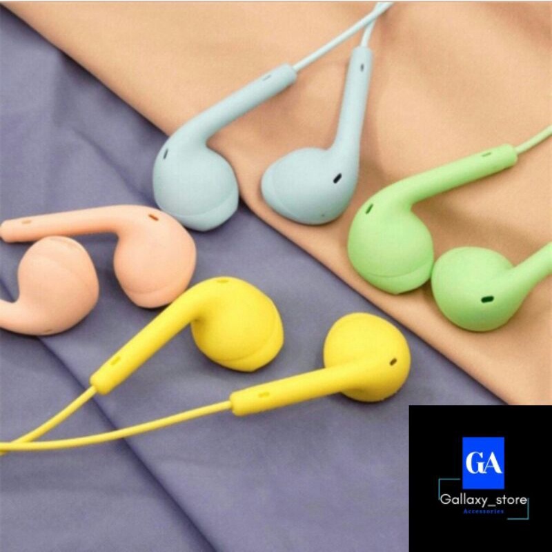 U19 MACARON HEADSET HANSFREE MACARON MATTE COLOUR HIFI HANDSFREE EXTRA BASS / HF EARPHONE U19