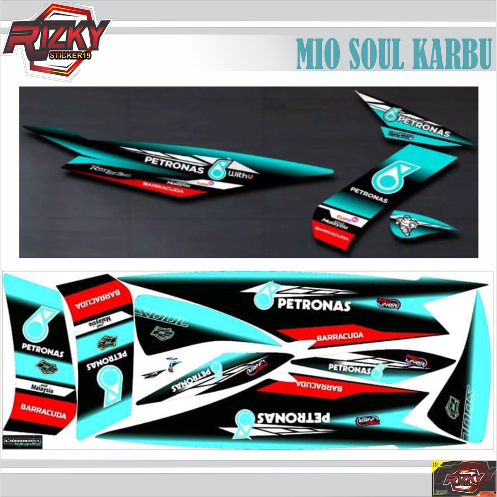 Striping Mio Soul Karbu Variasi Stiker Motor Yamaha Soul Karbu Lis Cover Lis Body Motor