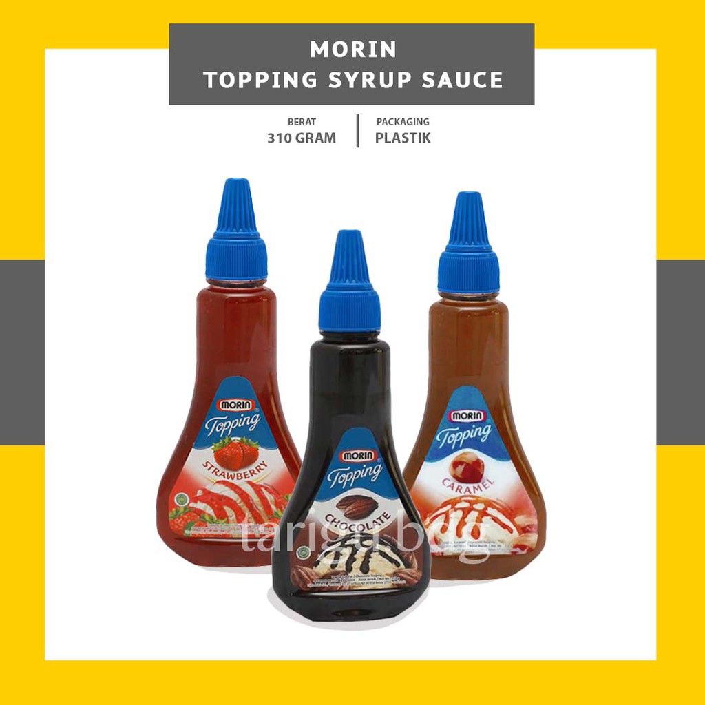 

SAUS SIRUP TOPPING MORIN 310GR - SAUCE SYRUP CHOCOLATE STRAWBERRY CARAMEL - SIROP COKLAT KARAMEL