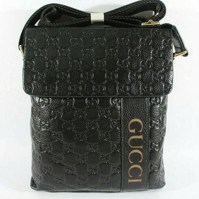 TAS SELEMPANG KULIT ASLI PRIA TAS GUCCI PRIA COWOK