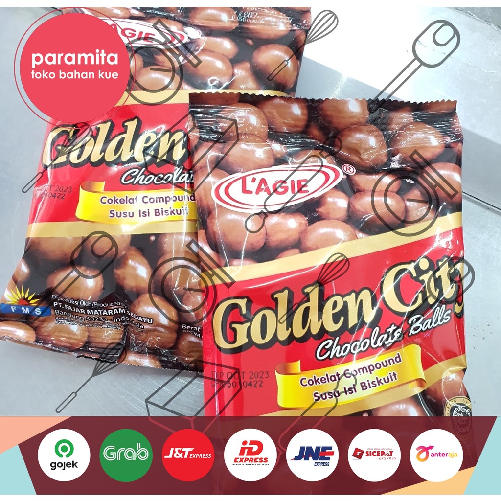 L'Agie Golden City Coklat Bola 75 gr