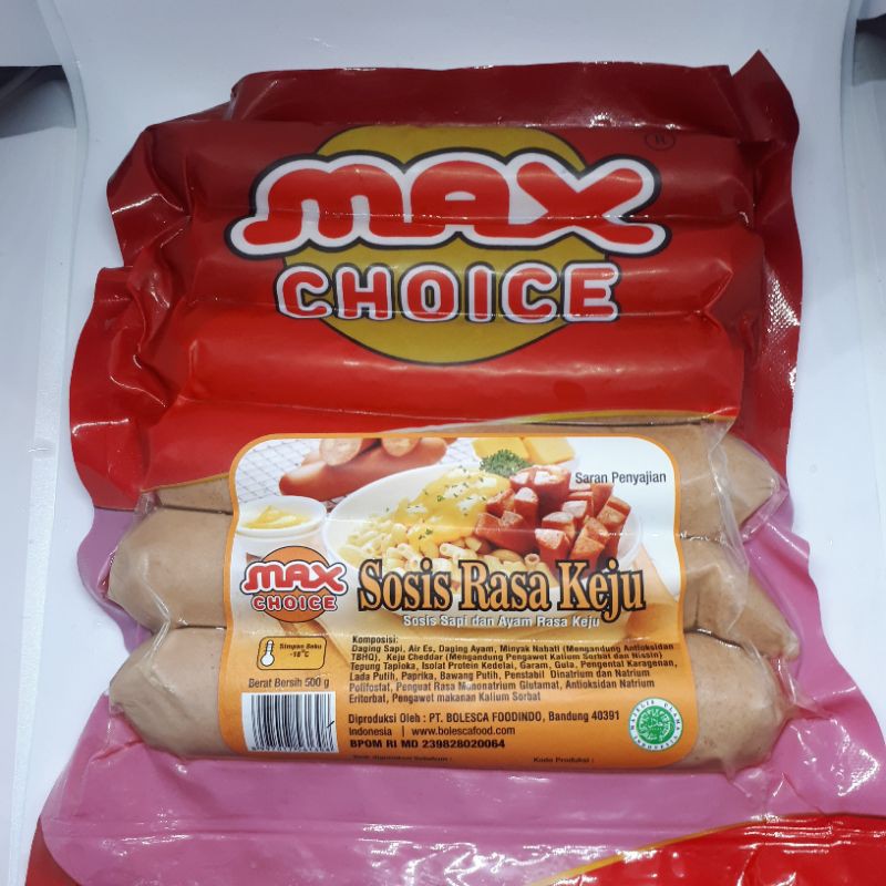 Max Choise Sosis Jumbo Rasa Keju 500 Gram