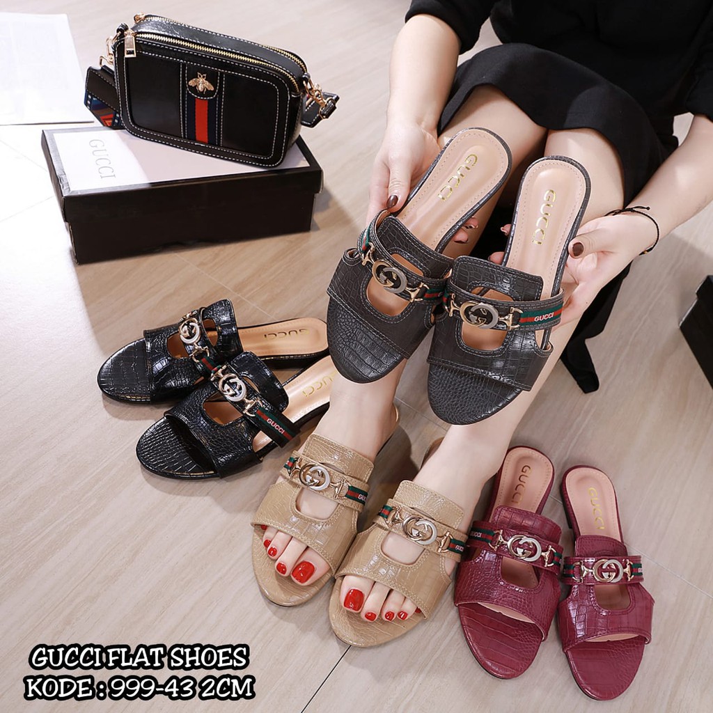  Sandal  Gucci  Import Slip On Murah  High Quality Kualitas 