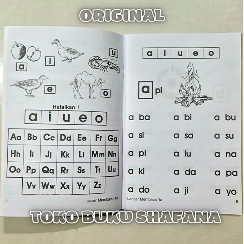 HARGA 4 BUKU : Lancar Membaca 1A 1B 2A 2B Untuk Anak TK dan SD Kelas 1