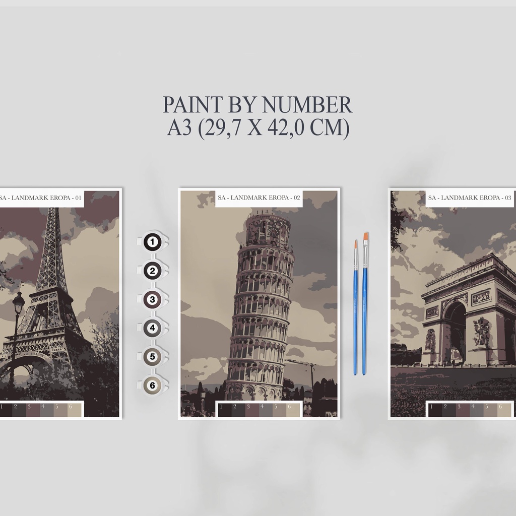 

Paint By Number Kit A3, Landmark eropa