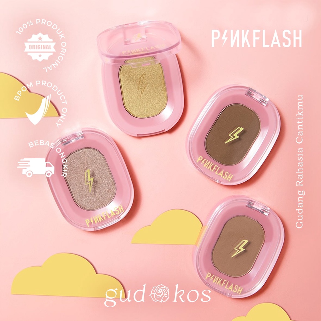 PINKFLASH OhMyShow – Highlighter &amp; Contour, Lembap, Shimmer, 4 Warna