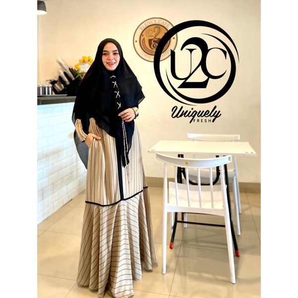 Premium Zanitha Syari ORI by U2C / Dress Katun / Gamis Set Syar'i / Gamis Pesta / Baju Syar'i Terbaru / Dress Syar'i / Muslimah Branded Wear-1