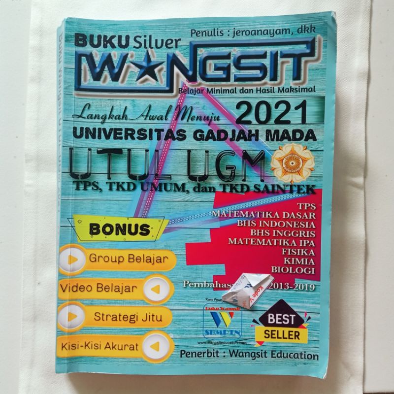 PRELOVED BUKU UTUL UM UGM UJIAN MANDIRI 2021 2022 WANGSIT KAMPUNG SOAL SAINTEK TKDU TKPA