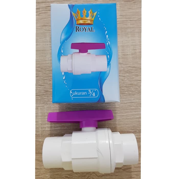 BALL VALVE PVC 2 PIECE ROYAL 3/4&quot;