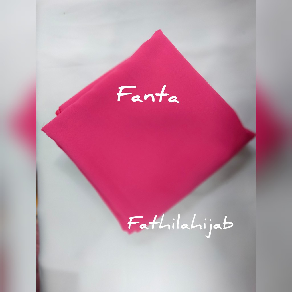 Syari Jilbab segi empat diamond stretch Crepe High Quality 130cm X 130cm /140CM KLIM Jahit Tepi-FANTA