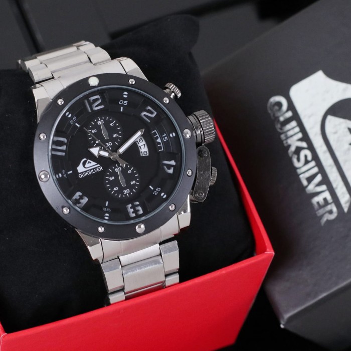 Jam Tangan Pria Fashion Keren COD Watch Terbaru Murah L7H0 (SL)JAM TANGAN QUIKSILVER RANTAI FASHION 