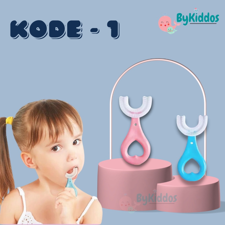 Bykiddos - Sikat Gigi Anak Bentuk U Bahan Silikon / Tooth Brush Baby Silicon type U Sikat Gigi Anak Sikat