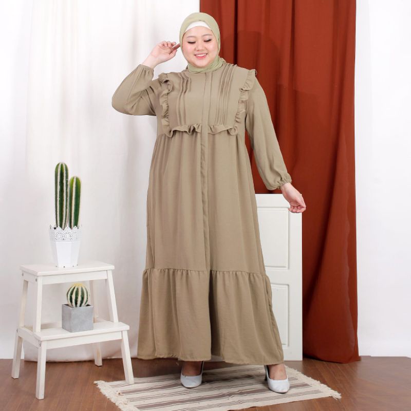 COD gamis jumbo polos Ld 128cm