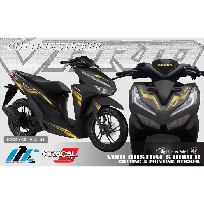CUTTING STICKER - STIKER VARIO 125 & 150 FACELIFT - TYPE 4 GOLD